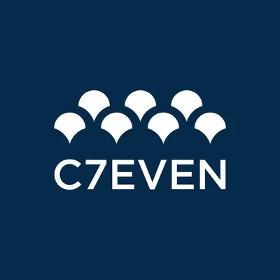 C7even logo with blue background